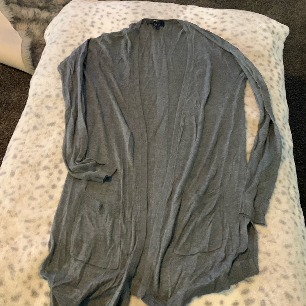 Gray cardigan